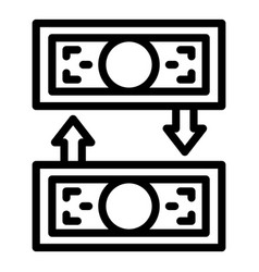 Change Money Icon Outline Loan Cost