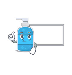 Hand Wash Gel Cartoon Design With Thumbs Up