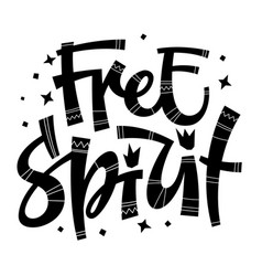 Free Spirit - Hand Drawn Modern Script Lettering