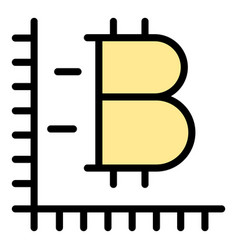 Monitoring Bitcoin Icon Flat