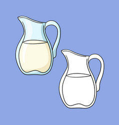 A Set Of Images Tall Glass Jug With Milk