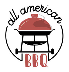 All American Bbq Grill Lettering