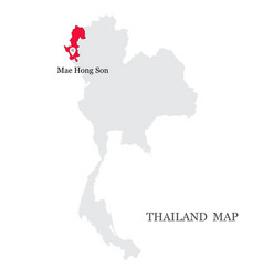 Maps Of Thailand With Blue Pin On Mae Hong