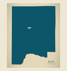 Modern Map - Dale Alabama County Usa