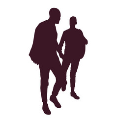 Gay Couple Holding Hands Silhouette