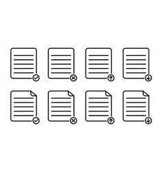 Set Basic Report Paper Or Document Icon