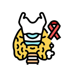 Thyroid Cancer Color Icon