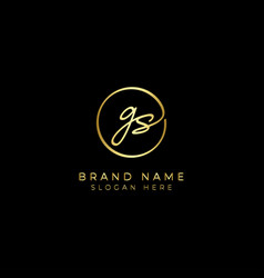 G S Gs Initial Letter Handwritten Signature Logo