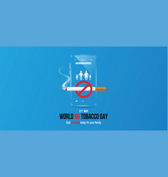 World No Smoking Day Family With No Smoking Sign