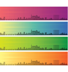 Cordoba Multiple Color Gradient Skyline Banner