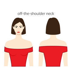 Off The Shoulder Neckline Clothes Character