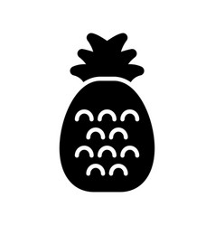 Pineapple Tropical Fruit Glyph Icon Graph Symbol