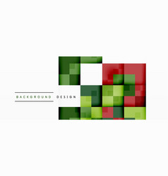 Colorful Art With Green And Red Rectangles On