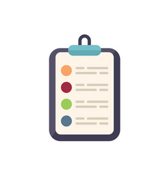 Customer Clipboard Icon Flat Crm Data