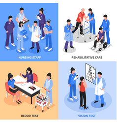 Hospital 4 Isometric Icons Concept