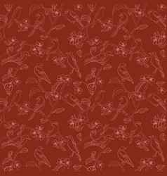 Dark Seamless Background Pattern With Birds