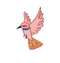 Flat Icon Pink Flying Hummingbird