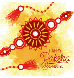 Happy Raksha Bandhan With Red Wristband