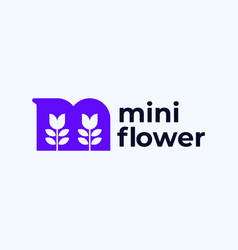 Mni Flower Monogram Letter M Logo