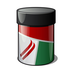 Plastic Jar With Ski Wax Isolated On A White