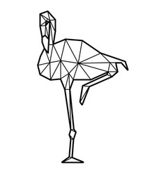 Flamingo Standing Polygonal