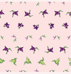 Light Pink Little Hummingbird Origami Birds