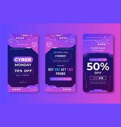 Violet Cyber Monday Instagram Stories Template