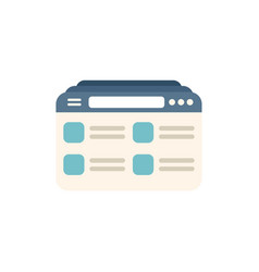 Web Customer Database Icon Flat Crm Data