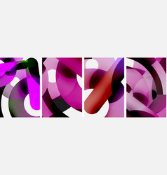 A Collage Of Pink And Red Circles And Letters In A