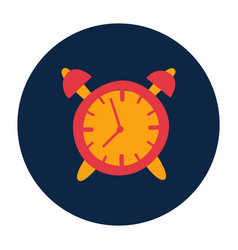 Alarm Clock Icon On Dark Background Modern Hand