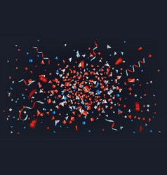 Blue Silver And Red Foil Confetti Explosion