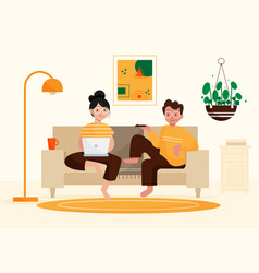 Couple Working From Home Design