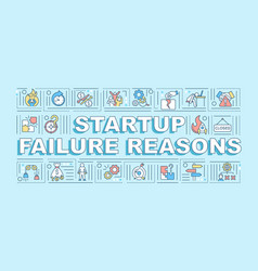 Startup Failure Reasons Word Concepts Banner