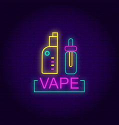 Vape Shop Logo Neon Rainbow E-liquids