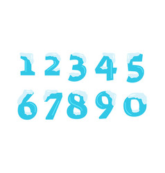 Winter Number Font Design