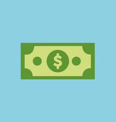 Flat Design Us Dollar Icon Art