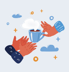 Hand Giving A Cup Of Coffee