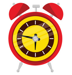 Red Alarm Clock On A White Background