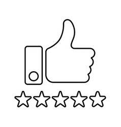 Review Like Line Icon Outline