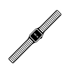 Smart Watch Silhouette Black And White Icon