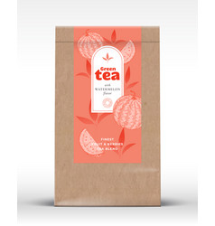 Craft Paper Bag With Fruit And Berries Tea Label