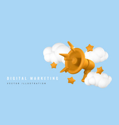 Digital Marketing Concept Megaphone