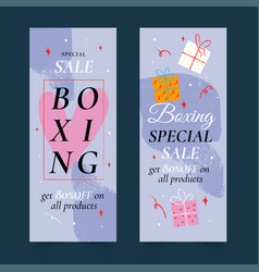 Hand Drawn Boxing Day Sale Banners Design