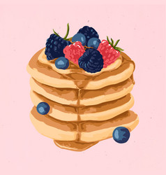 Hand Drawn Pancake Sticker Design Resource