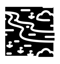 Zigzag Flowing River Icon Glyph