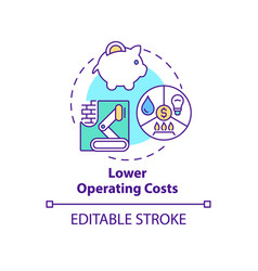 Lower Operating Costs Concept Icon