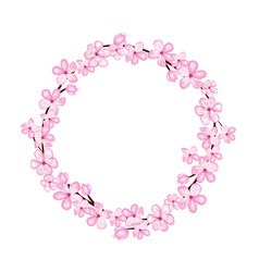 Sakura Cherry Blossom Circle Wreath Flower Design