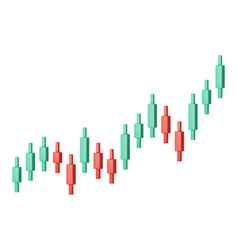 3d Growth Stock Diagram Isolated