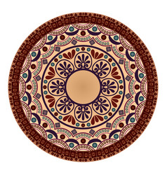 Ethnic Round Ornament Pattern In Mandala Style