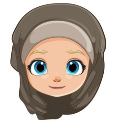 Graphic Of A Young Girl Wearing Hijab